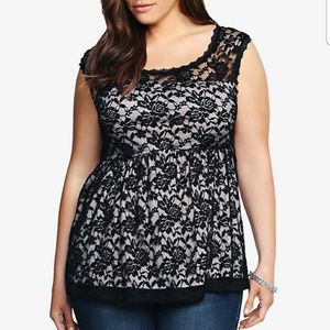 Lace Empire Waist Top